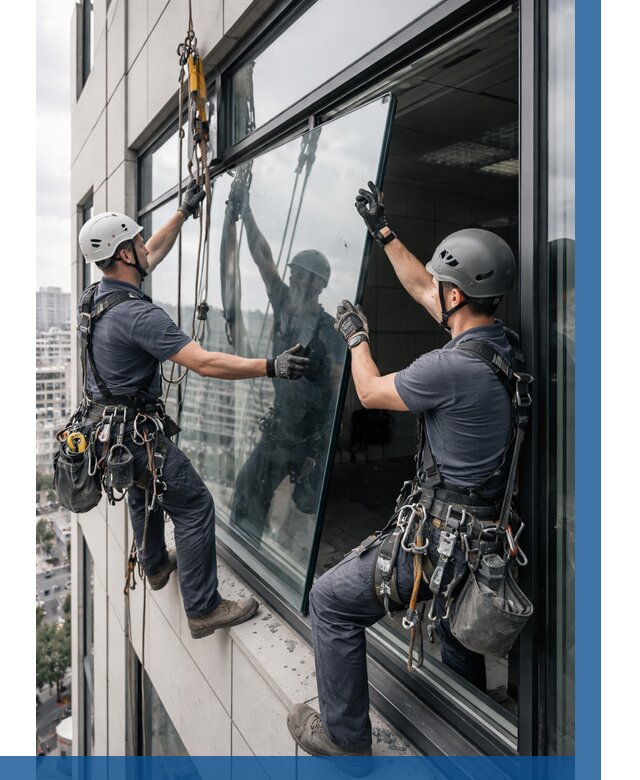 Замена стеклопакетов на высоте в Находке от 5673 р. | ВЫСОТНИК-Нхд