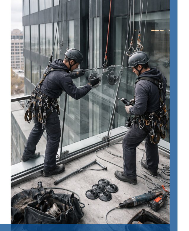 Монтаж стеклянных ограждений в Находке от 2579 р. | ВЫСОТНИК-Нхд