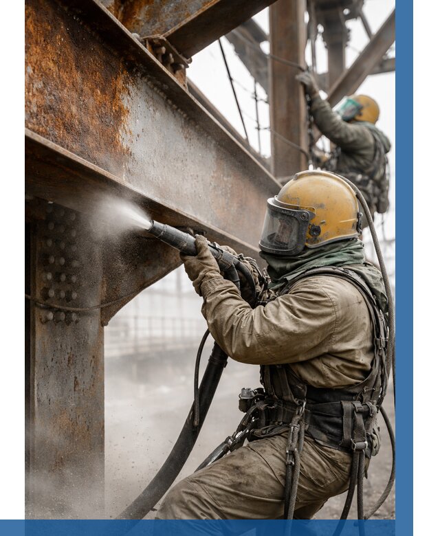 Пескоструйная очистка металлоконструкций в Находке по 619 р. ВЫСОТНИК-Нхд