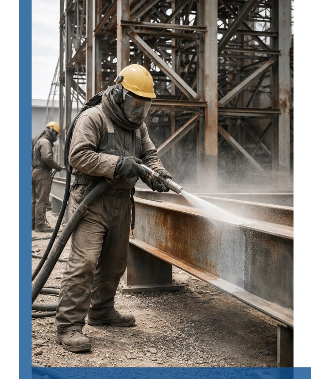 Пескоструйная очистка металлоконструкций в Находке промышленная