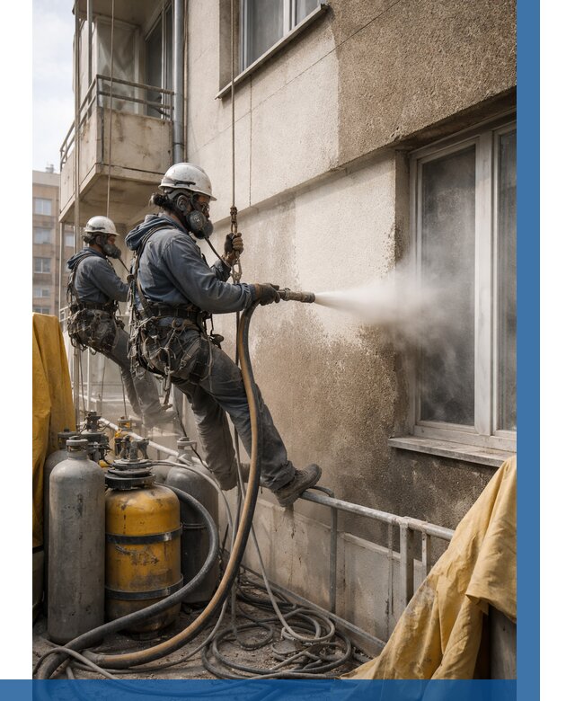 Пескоструйная очистка фасада в Находке от 670 р. | ВЫСОТНИК-Нхд