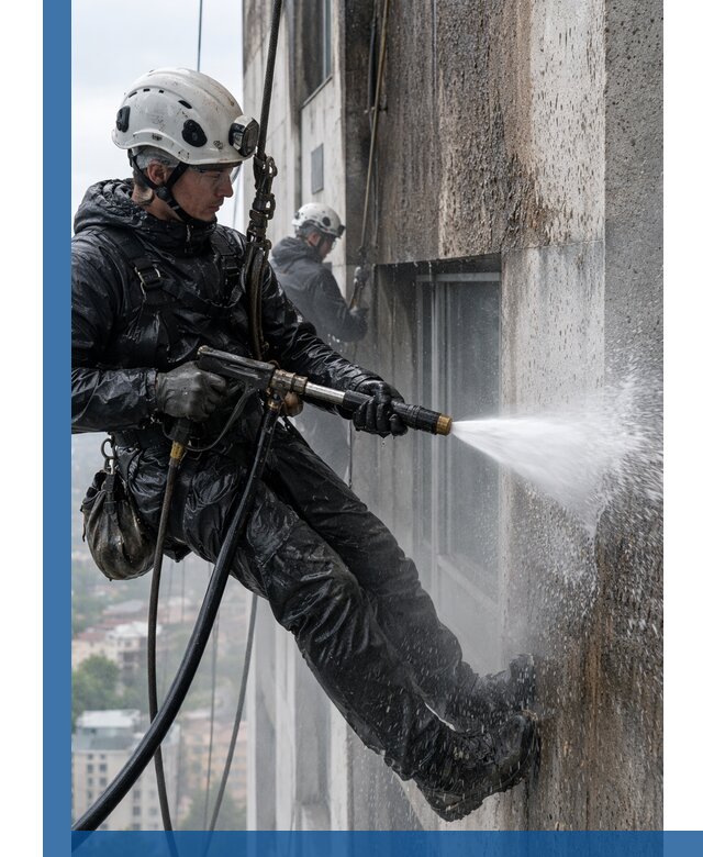 Гидроструйная очистка фасадов и конструкций в Находке