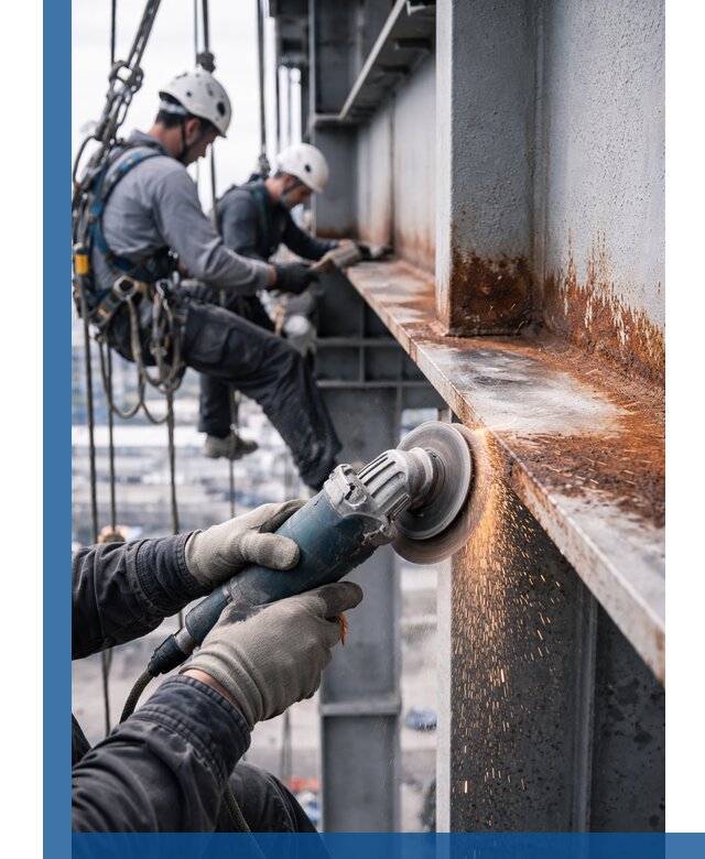 Зачистка металла от ржавчины и подготовка поверхностей в Находке