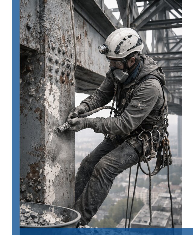 Удаление старой краски с металлических конструкций в Находке