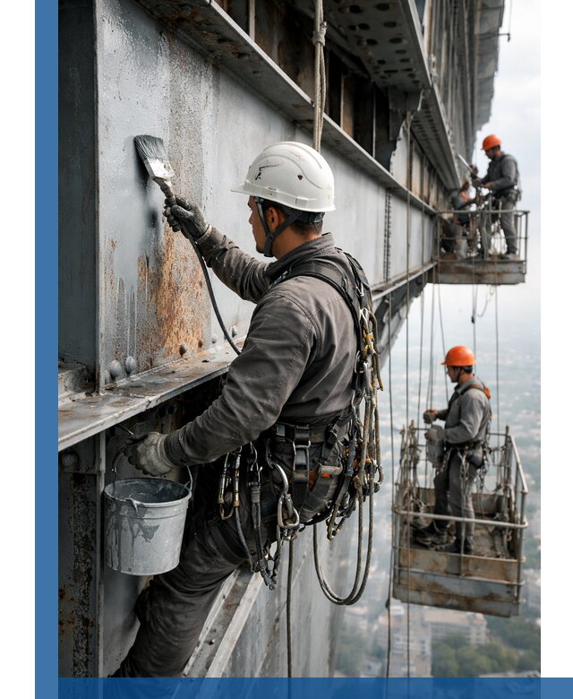 Покраска металлоконструкций на высоте в Находке профессионально