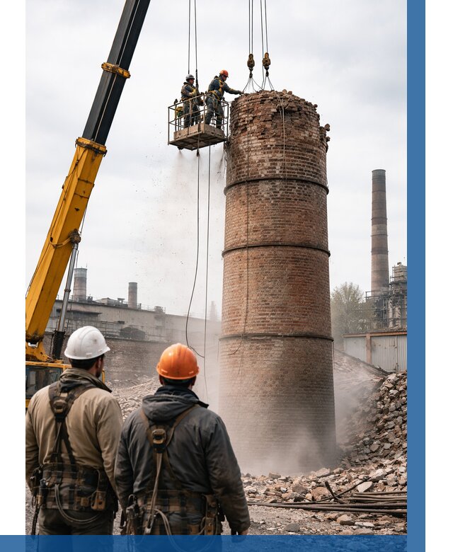 Демонтаж дымовой трубы в Находке от 92835 р. | ВЫСОТНИК-Нхд, смета