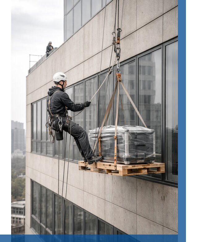 Спуск груза по фасаду в Находке от 3610 р. | ВЫСОТНИК-Нхд