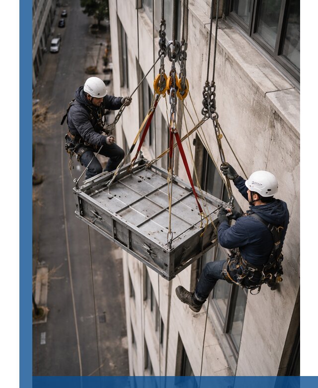 Спуск и подъем грузов по фасаду в Находке для зданий