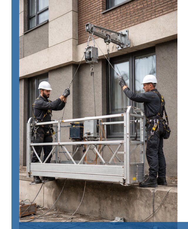 Монтаж и подъем фасадной люльки в Находке с гарантией безопасности