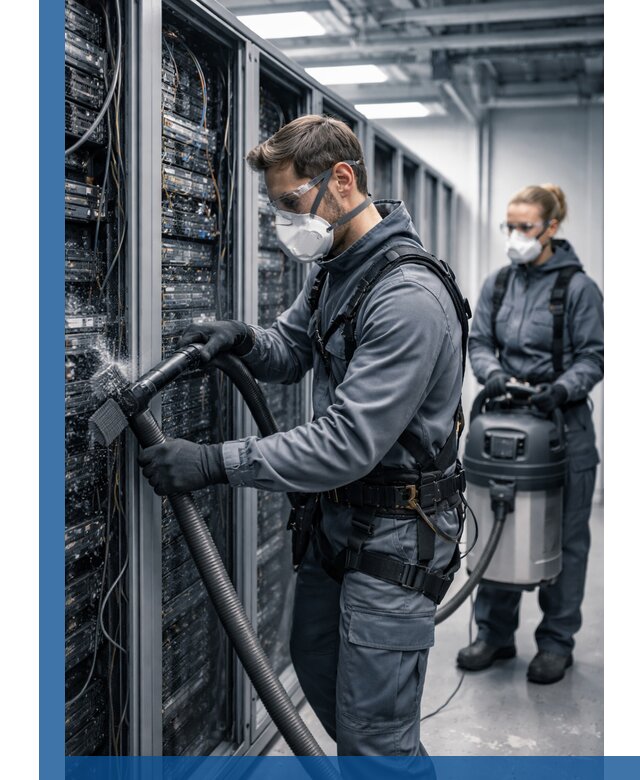 Обеспыливание серверной комнаты в Находке, профессиональная очистка