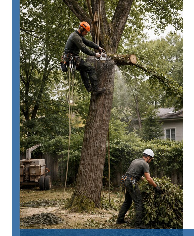 Кронирование деревьев в Находке, безопасная высотная обрезка