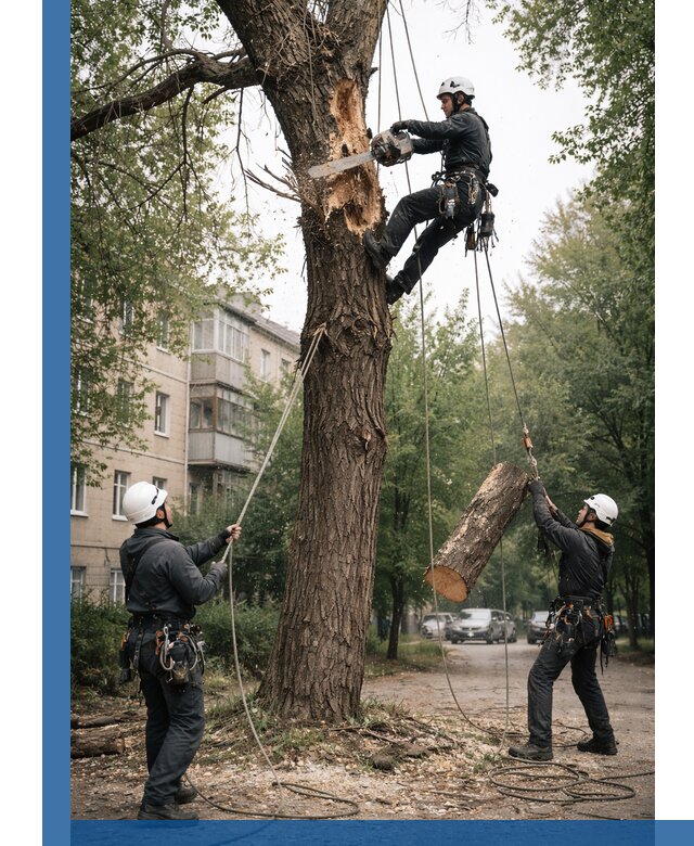 Срочное удаление аварийных деревьев в Находке с гарантией безопасности
