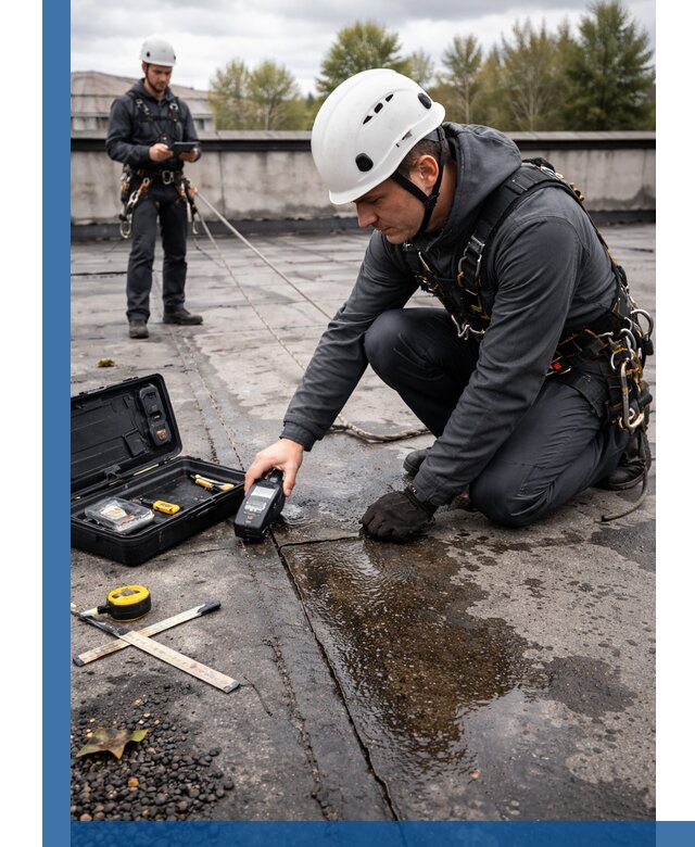 Обследование кровли на протечки и выявление дефектов в Находке