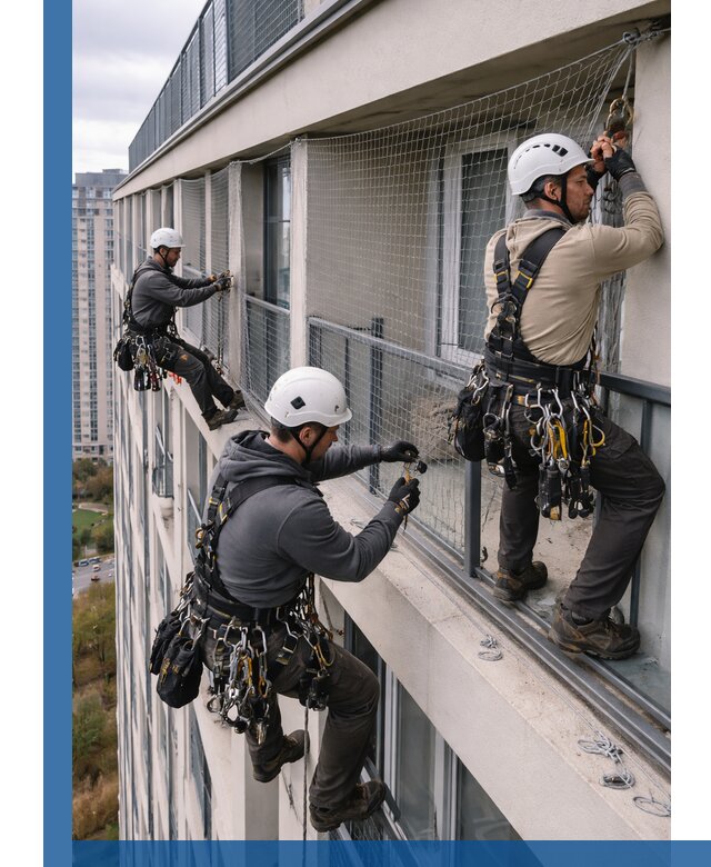 Профессиональный монтаж защитной сетки от птиц в Находке