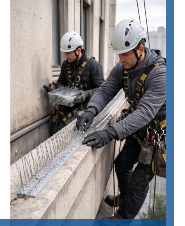 Установка шипов от птиц в Находке от 877 р. | ВЫСОТНИК-Нхд